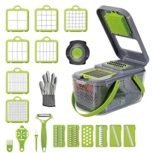 VersaSlice Pro 22-in-1 Vegetable Prep System with Storage Basket